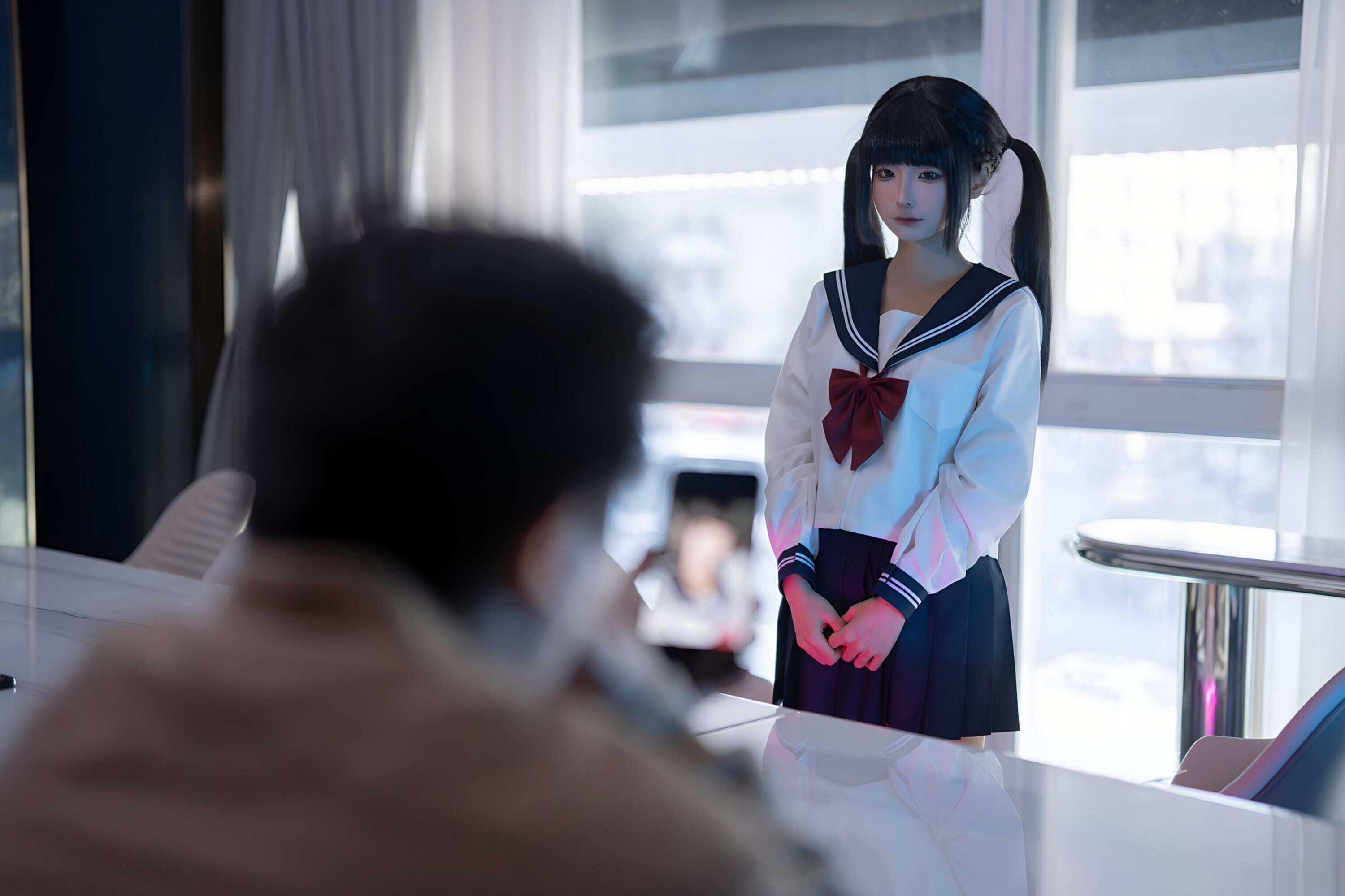 蠢沫沫   学妹的兼职[136P130Gif1V 3.2G] - 写真摄影作品集封面，共136张照片