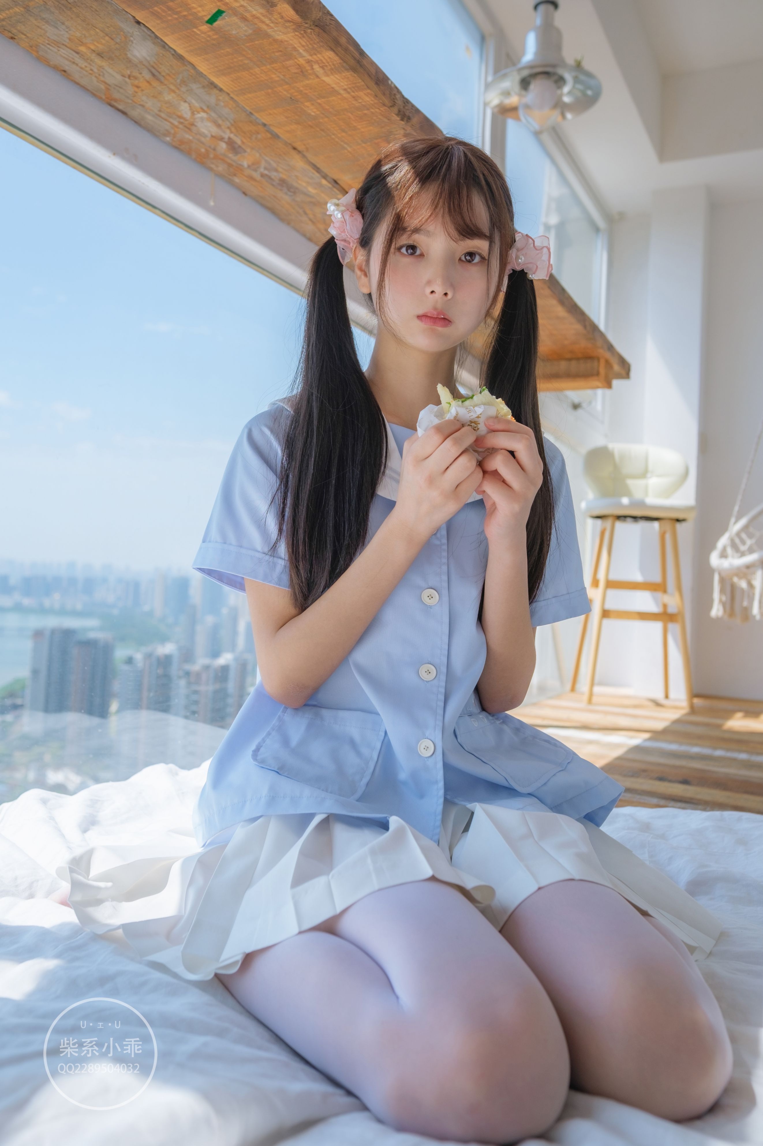 [稚乖画册] 赤西夜夜   晴空01 白丝双马尾Jk [79P]