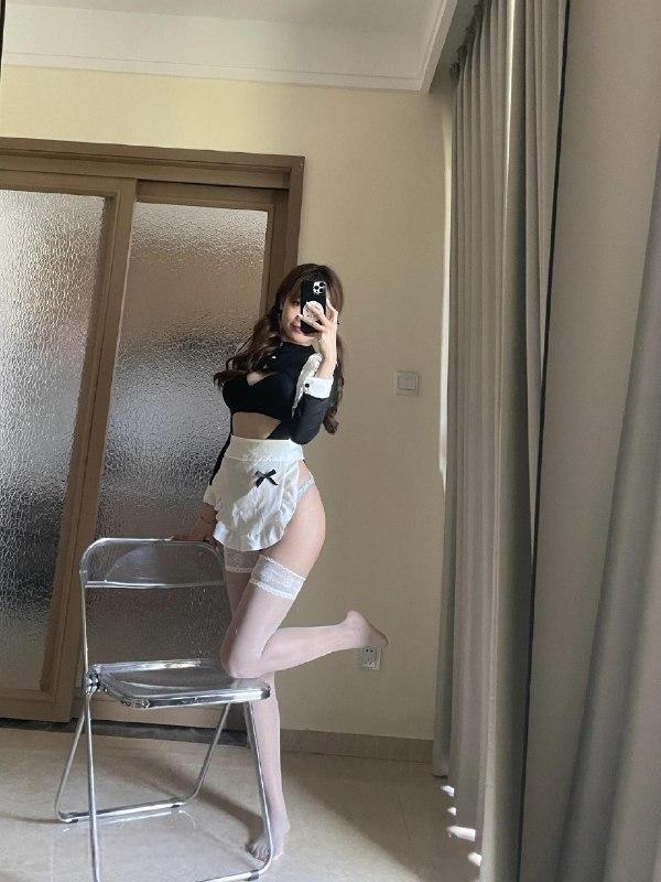 抖音4W粉 #兔子吃饱了吗 微密圈No.009期 蕾丝边女仆围裙【12P】 - 写真摄影作品第29张照片，photo 136670