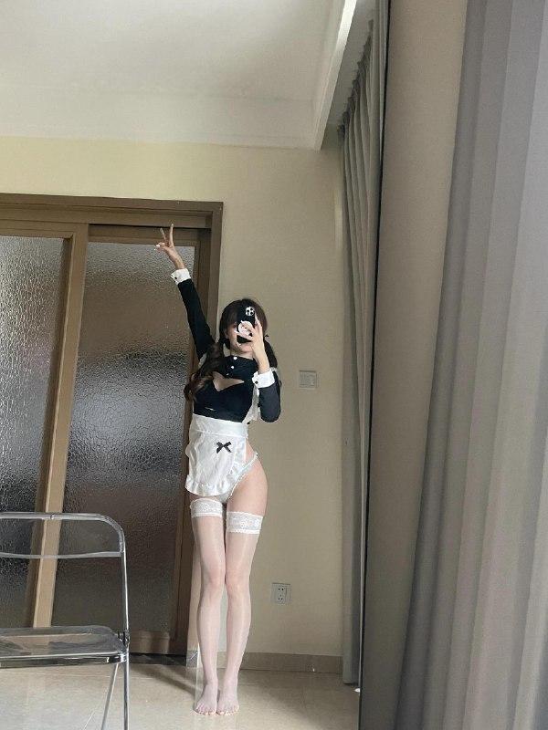 抖音4W粉 #兔子吃饱了吗 微密圈No.009期 蕾丝边女仆围裙【12P】 - 写真摄影作品第20张照片，photo 136678