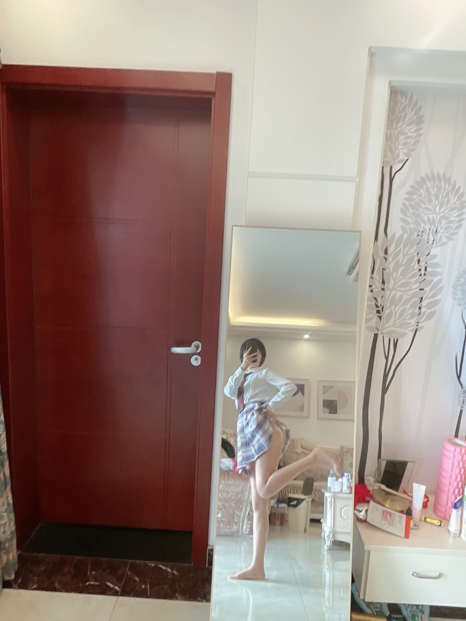 抖音4W粉 #兔子吃饱了吗 微密圈No.009期 蕾丝边女仆围裙【12P】 - 写真摄影作品第6张照片，photo 136696