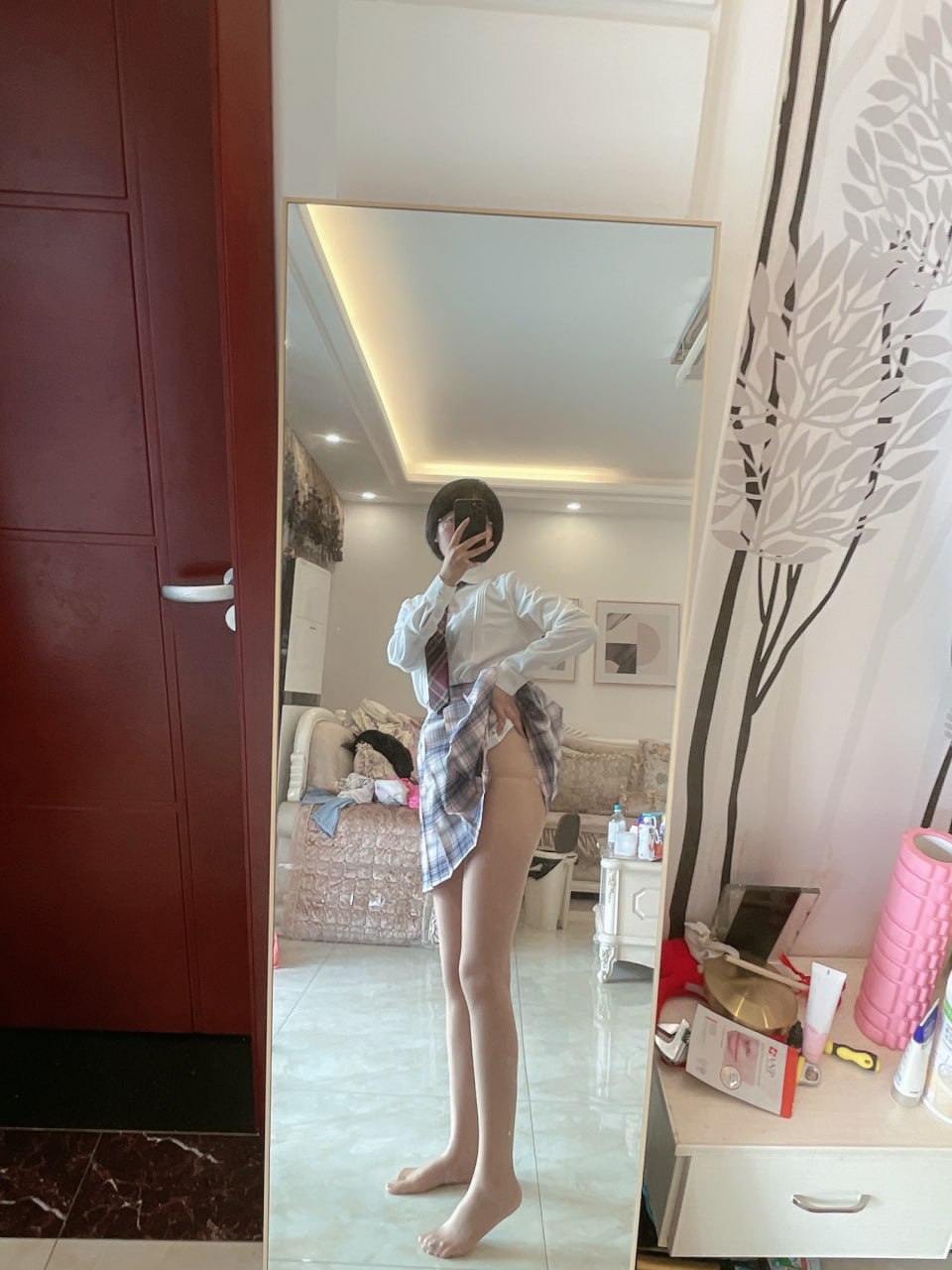 抖音61W粉 #王胜利 微密圈No.009期 Jk[16P 17M] - 写真摄影作品第16张照片，photo 136695