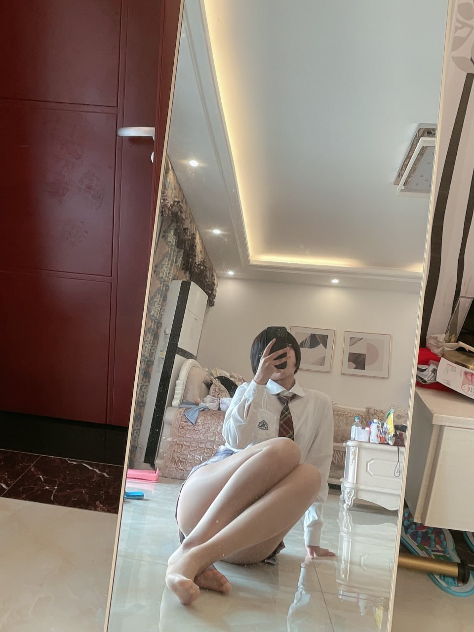 抖音61W粉 #王胜利 微密圈No.009期 Jk[16P 17M] - 写真摄影作品第3张照片，photo 136707