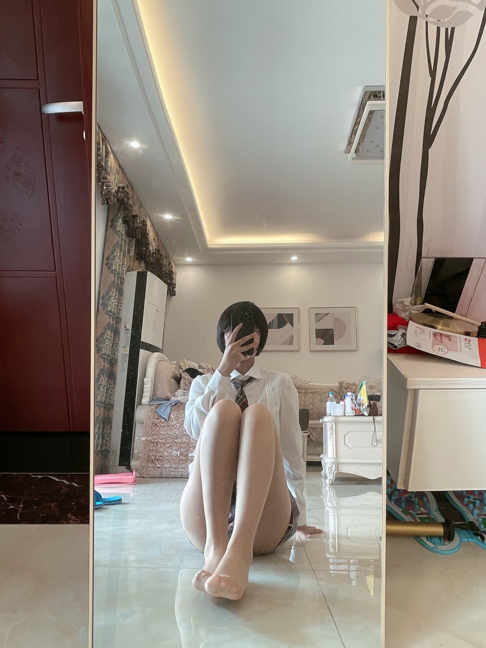 抖音61W粉 #王胜利 微密圈No.009期 Jk[16P 17M] - 写真摄影作品第2张照片，photo 136708