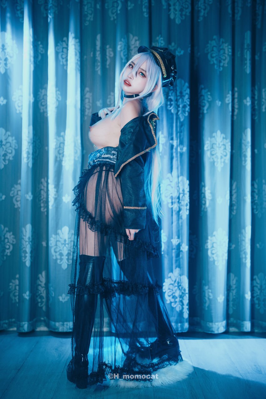 #慕慕Momo   更衣人偶坠入爱河 Black Lobelia 标签🏷#白虎 #巨乳 #福利姬 - 写真摄影作品第60张照片，photo 43203