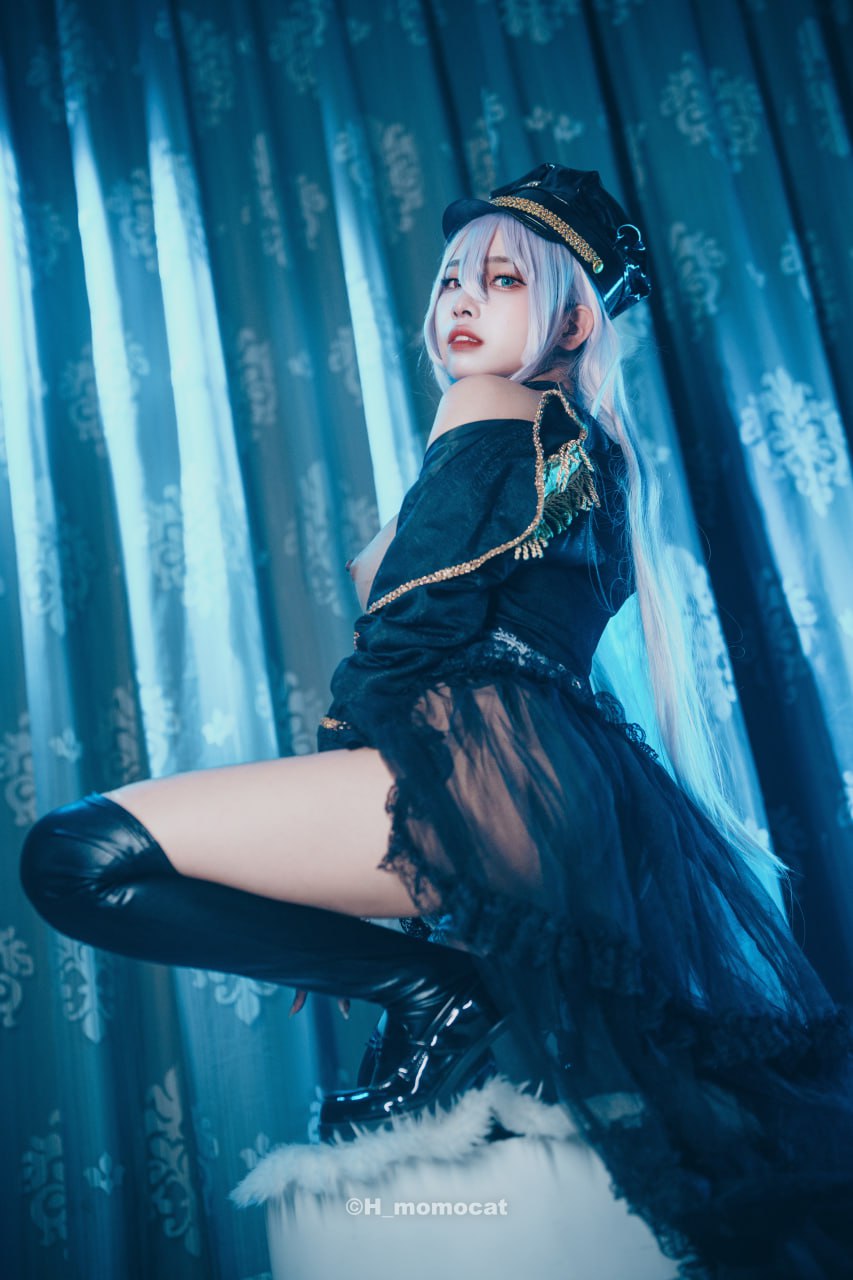 #慕慕Momo   更衣人偶坠入爱河 Black Lobelia 标签🏷#白虎 #巨乳 #福利姬 - 写真摄影作品第52张照片，photo 43211