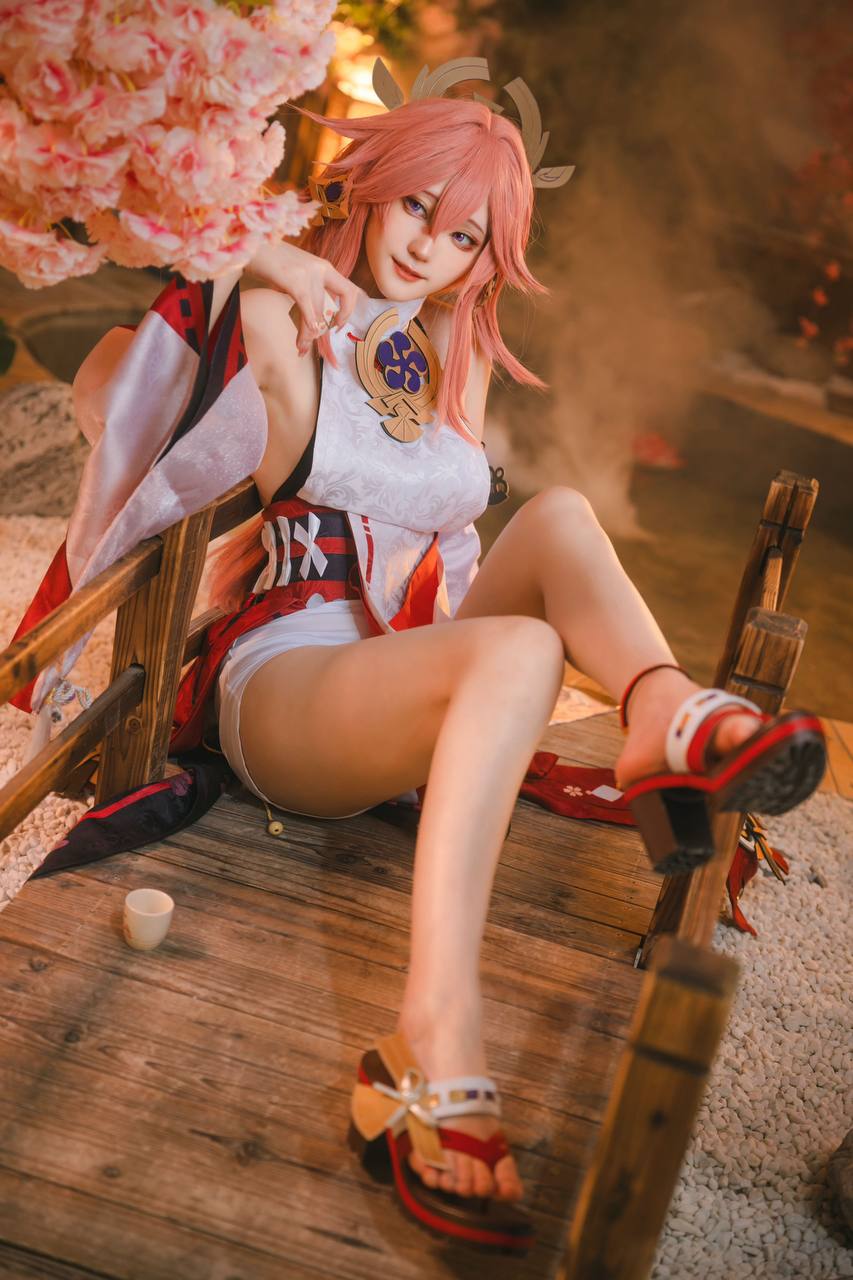 #蛋黄Mayo No.001 – 八重神子 [34P 209Mb] 标签🏷️#Cosplay #爆乳 #裸足 - 写真摄影作品第70张照片，photo 28387