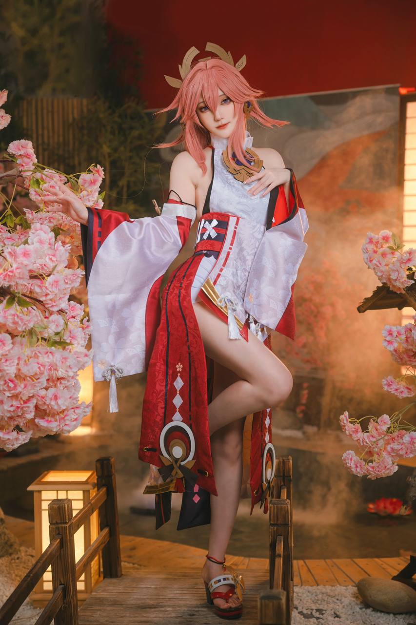 #蛋黄Mayo No.001 – 八重神子 [34P 209Mb] 标签🏷️#Cosplay #爆乳 #裸足 - 写真摄影作品第59张照片，photo 28399
