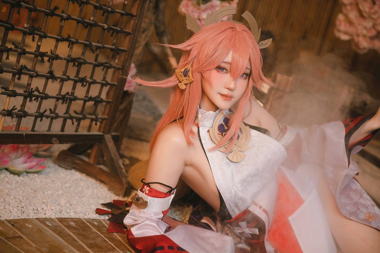 #蛋黄Mayo No.001 – 八重神子 [34P 209Mb] 标签🏷️#Cosplay #爆乳 #裸足 - 写真摄影作品第47张照片，photo 28412