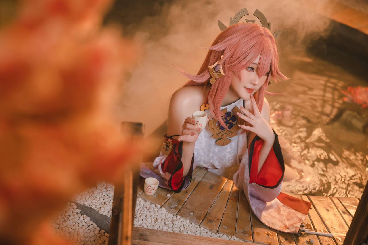 #蛋黄Mayo No.001 – 八重神子 [34P 209Mb] 标签🏷️#Cosplay #爆乳 #裸足 - 写真摄影作品第44张照片，photo 28415