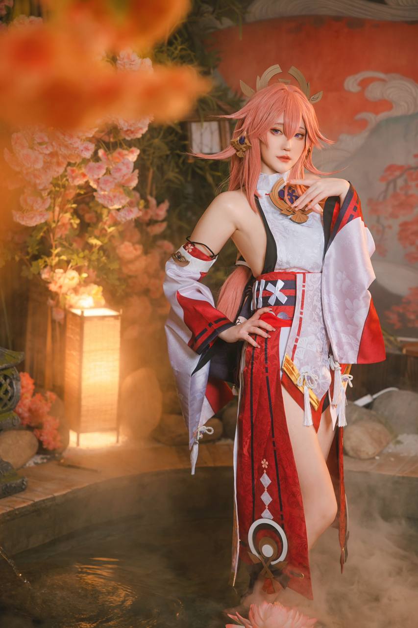 #蛋黄Mayo No.001 – 八重神子 [34P 209Mb] 标签🏷️#Cosplay #爆乳 #裸足 - 写真摄影作品第40张照片，photo 28418