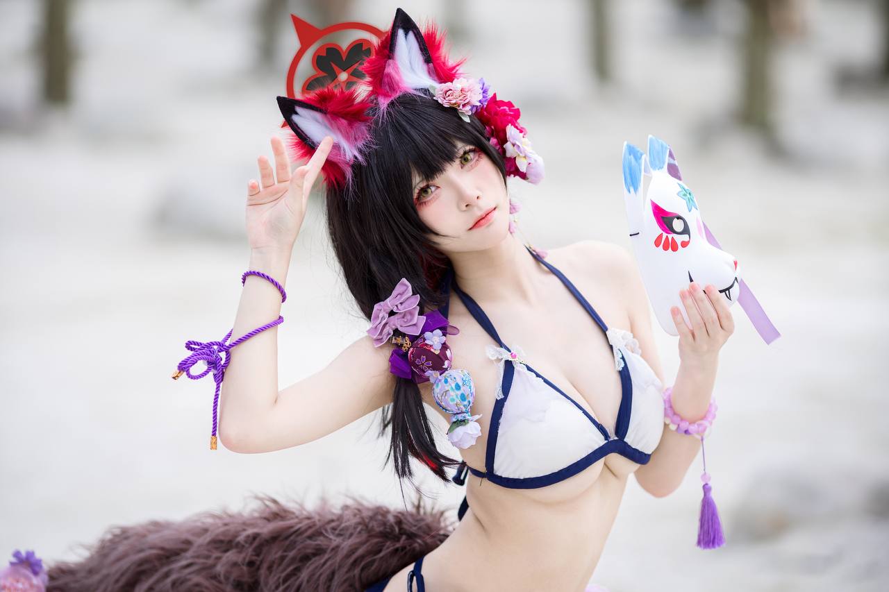 #九柒喵 No.028 – 蔚蓝档案·狐坂若藻 泳装 [23P 156Mb] 标签🏷️#爆乳 #粉足 # - 写真摄影作品第31张照片，photo 29486