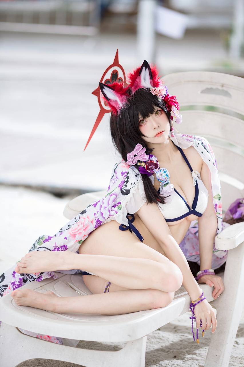 #九柒喵 No.028 – 蔚蓝档案·狐坂若藻 泳装 [23P 156Mb] 标签🏷️#爆乳 #粉足 # - 写真摄影作品第29张照片，photo 29489