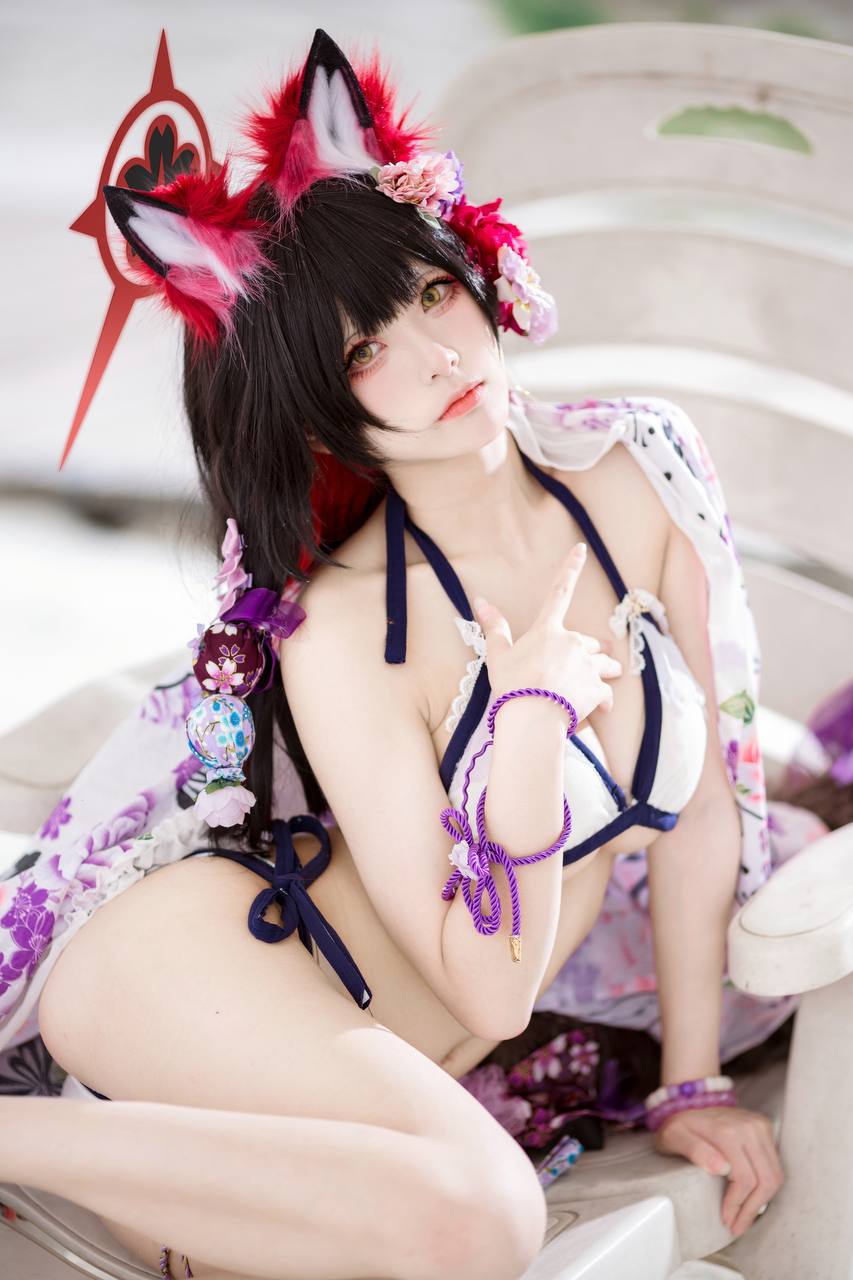 #九柒喵 No.028 – 蔚蓝档案·狐坂若藻 泳装 [23P 156Mb] 标签🏷️#爆乳 #粉足 # - 写真摄影作品第25张照片，photo 29490