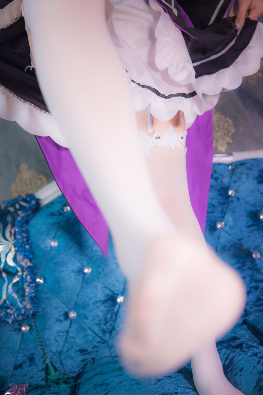 #喵嗚少女   Rezero 雷姆 标签🏷 #白丝 #粉嫩 #美腿 - 写真摄影作品第41张照片，photo 44693