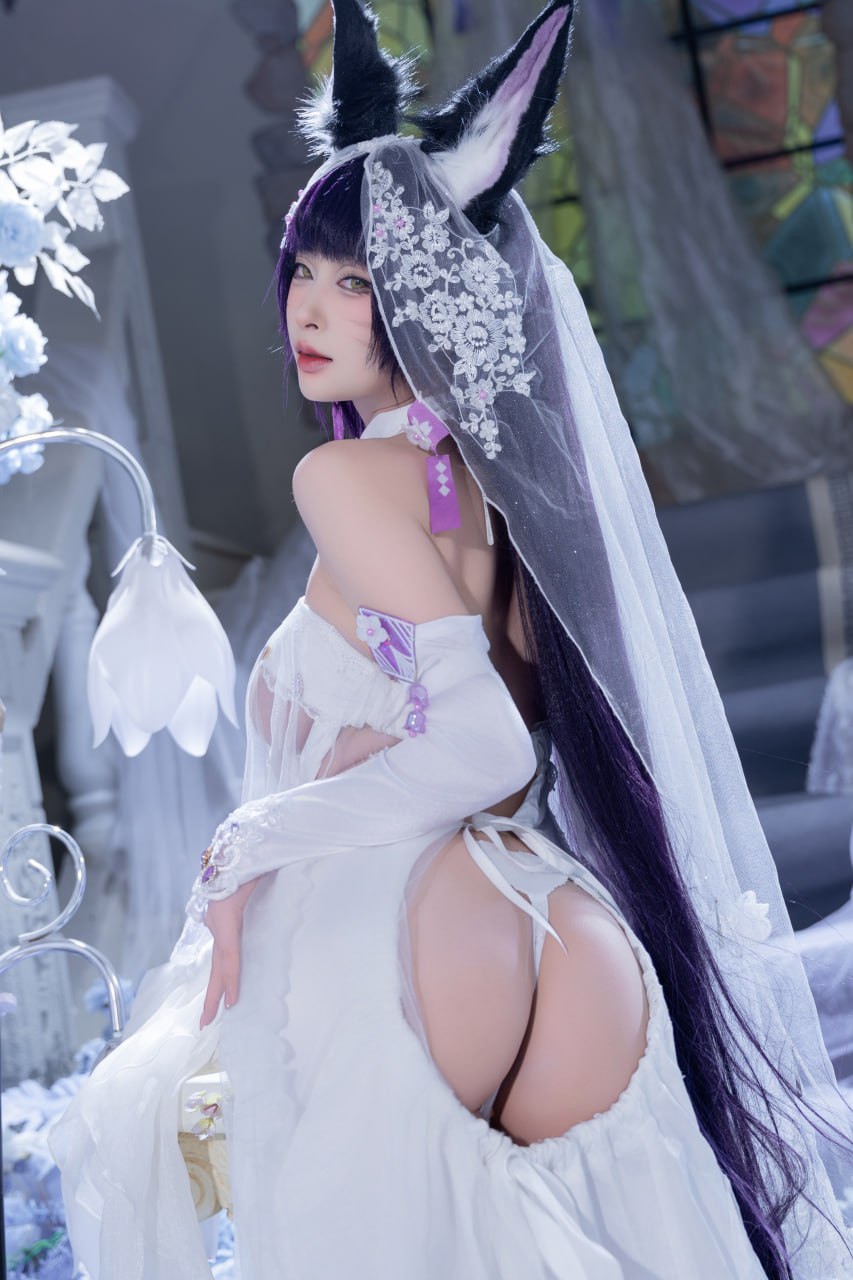 #清水由乃   碧蓝航线 花嫁武藏 标签🏷 #唯美 #白丝 #Cosplay - 写真摄影作品第26张照片，photo 45218