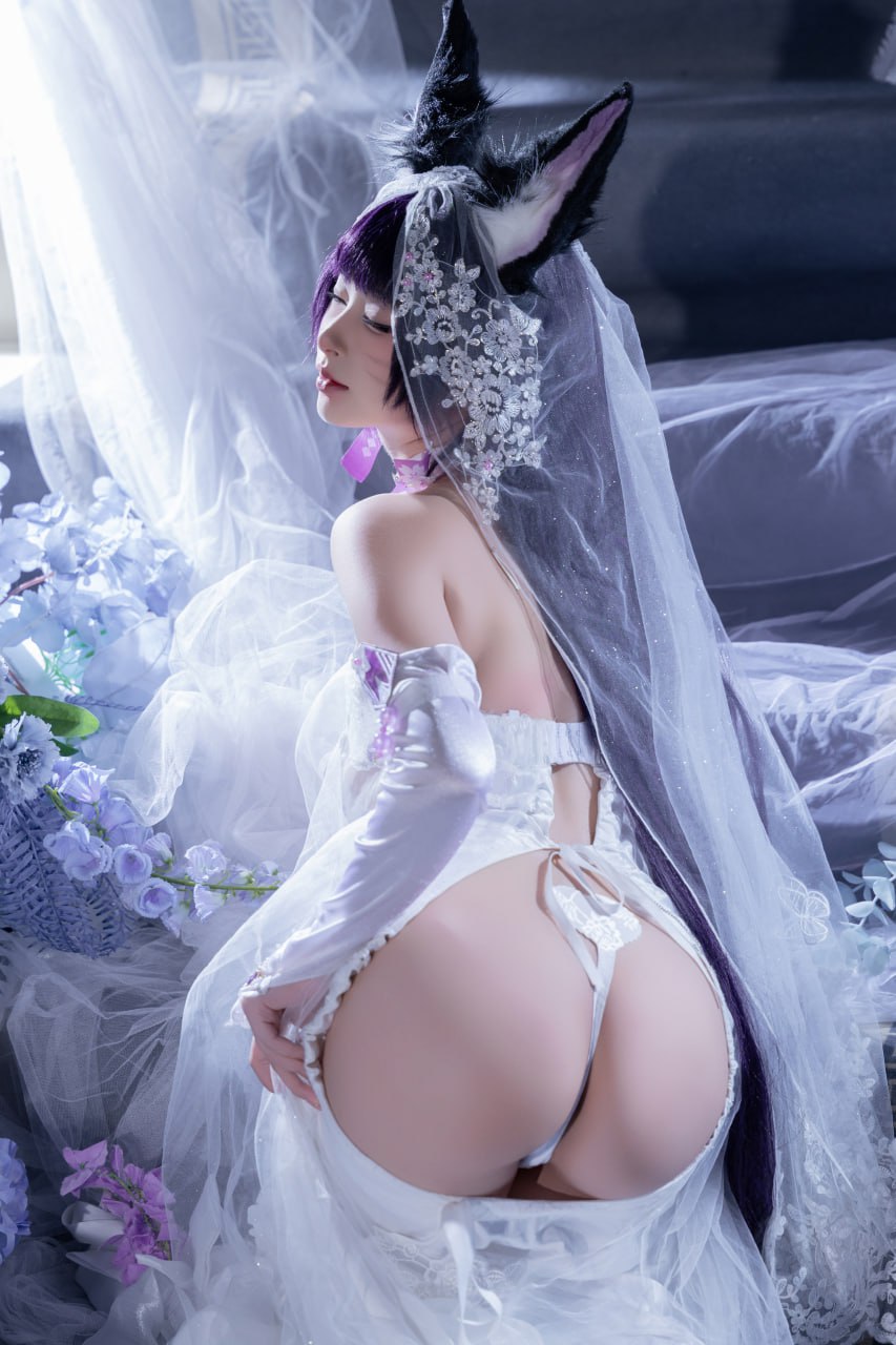 #清水由乃   碧蓝航线 花嫁武藏 标签🏷 #唯美 #白丝 #Cosplay - 写真摄影作品第2张照片，photo 45247