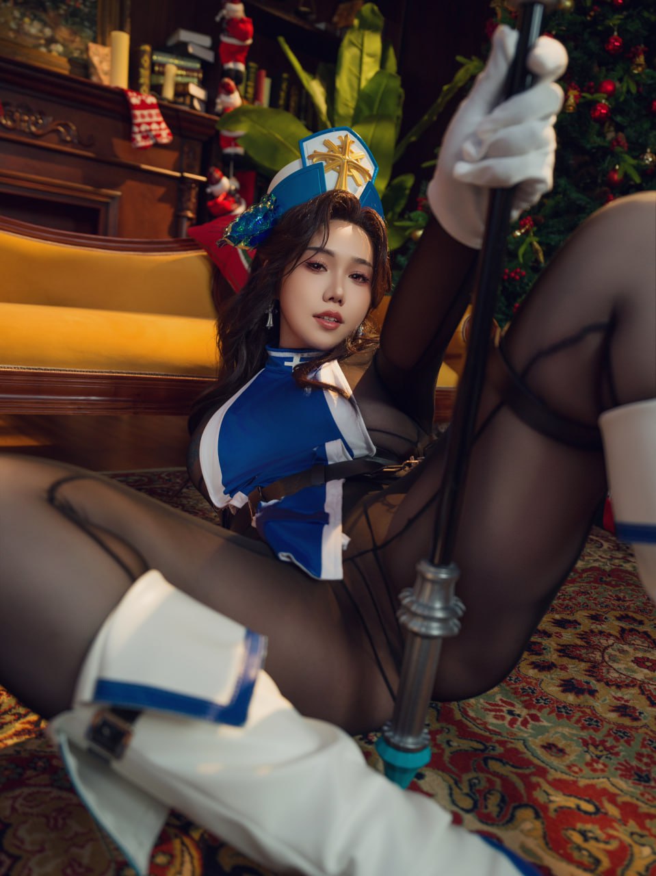 #麻花麻花酱   Nikke 梅登：冰玫瑰 标签🏷 #黑丝 #美臀 #御姐 - 写真摄影作品第38张照片，photo 45108