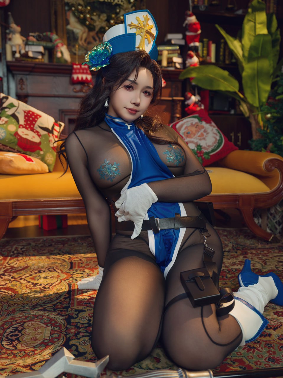 #麻花麻花酱   Nikke 梅登：冰玫瑰 标签🏷 #黑丝 #美臀 #御姐 - 写真摄影作品第28张照片，photo 45118