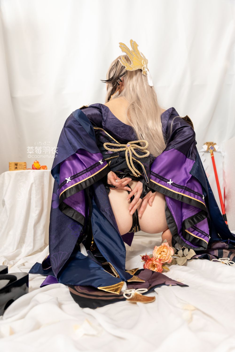 草莓羽衣   T2 黒ギャル八重神子 墨桜色の夜笙雅芸 [28P1V] - 写真摄影作品第28张照片，0da4fd4a69fe23507407e