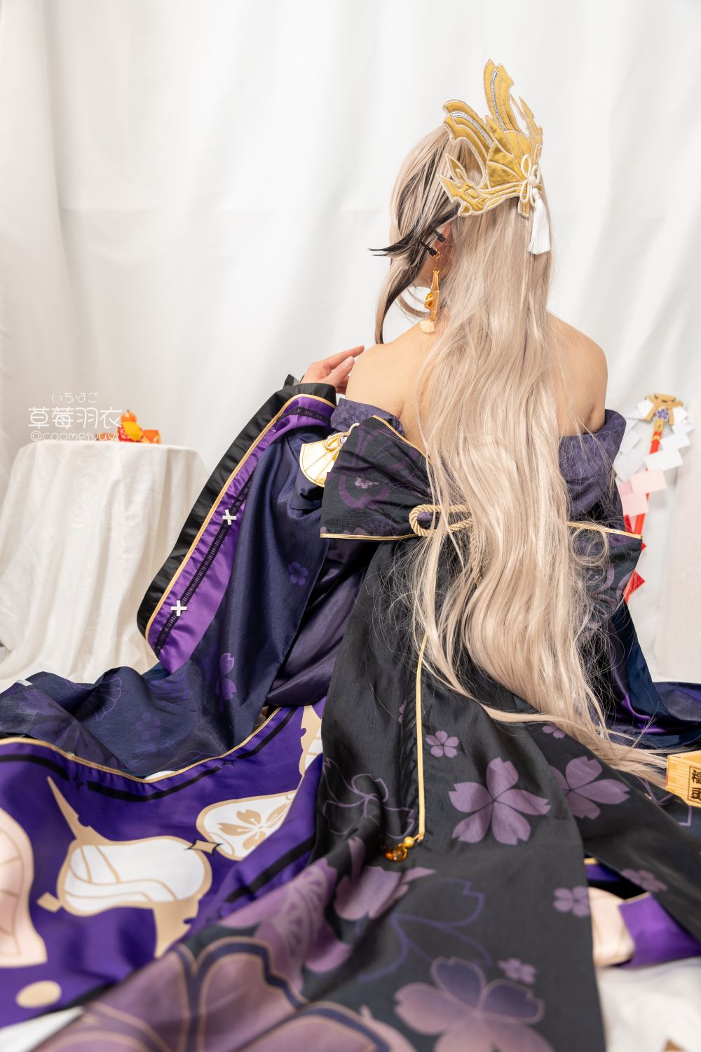 草莓羽衣   T2 黒ギャル八重神子 墨桜色の夜笙雅芸 [28P1V] - 写真摄影作品第21张照片，3793b4dfee9f53bb01991