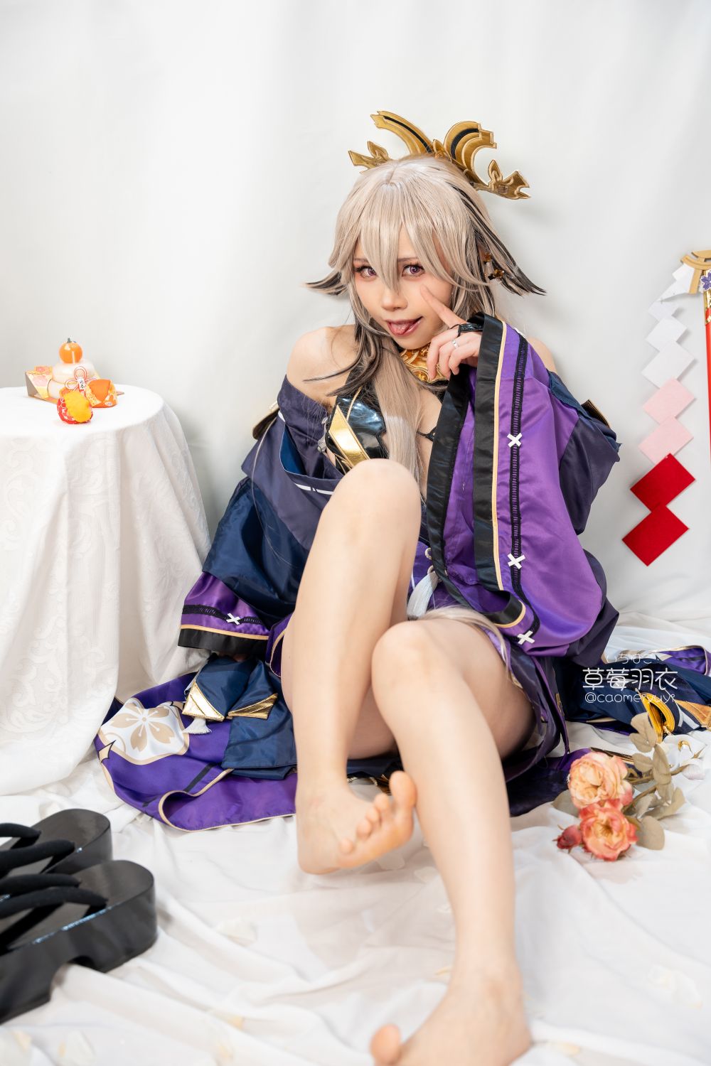 草莓羽衣   T2 黒ギャル八重神子 墨桜色の夜笙雅芸 [28P1V] - 写真摄影作品第22张照片，3d2215c6a0dc91776f1fb