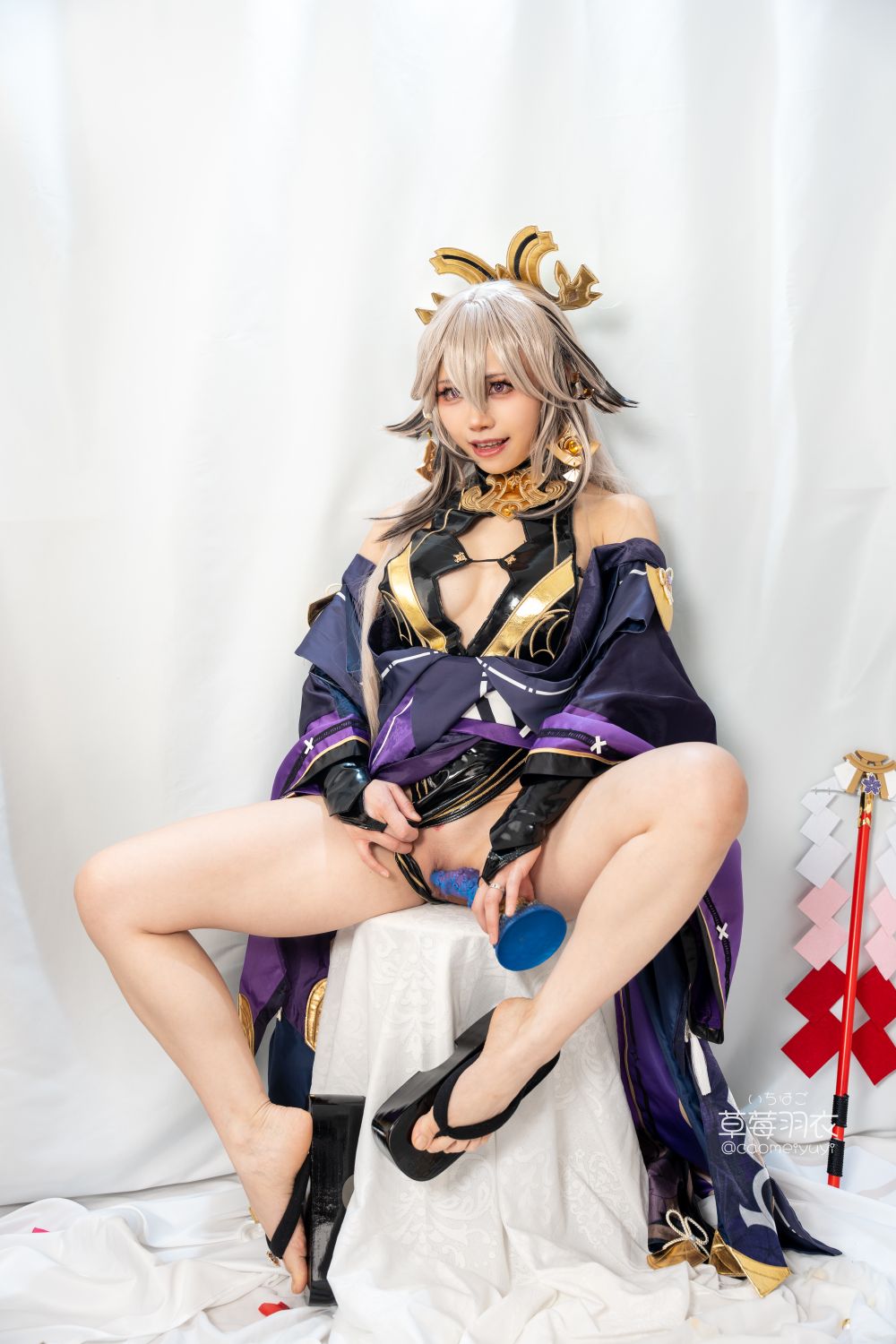 草莓羽衣   T2 黒ギャル八重神子 墨桜色の夜笙雅芸 [28P1V] - 写真摄影作品第14张照片，7347f2b90ca1a5027e4e5