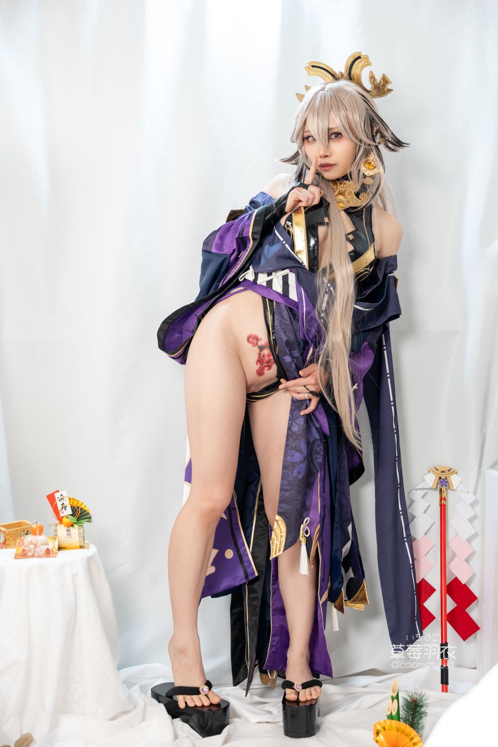 草莓羽衣   T2 黒ギャル八重神子 墨桜色の夜笙雅芸 [28P1V] - 写真摄影作品第12张照片，7fc8d572b7e0d8c184a10