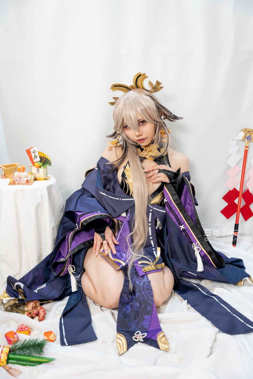 草莓羽衣   T2 黒ギャル八重神子 墨桜色の夜笙雅芸 [28P1V] - 写真摄影作品第6张照片，d9b960c95ca2c736440ba