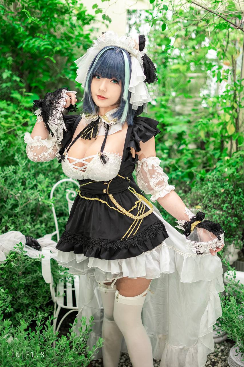 #Messie Huang Cheshire Azur Lane [20P 75Mb] 标签🏷️#Cosplay #白丝 #爆乳 - 写真摄影作品第21张照片，photo 29875