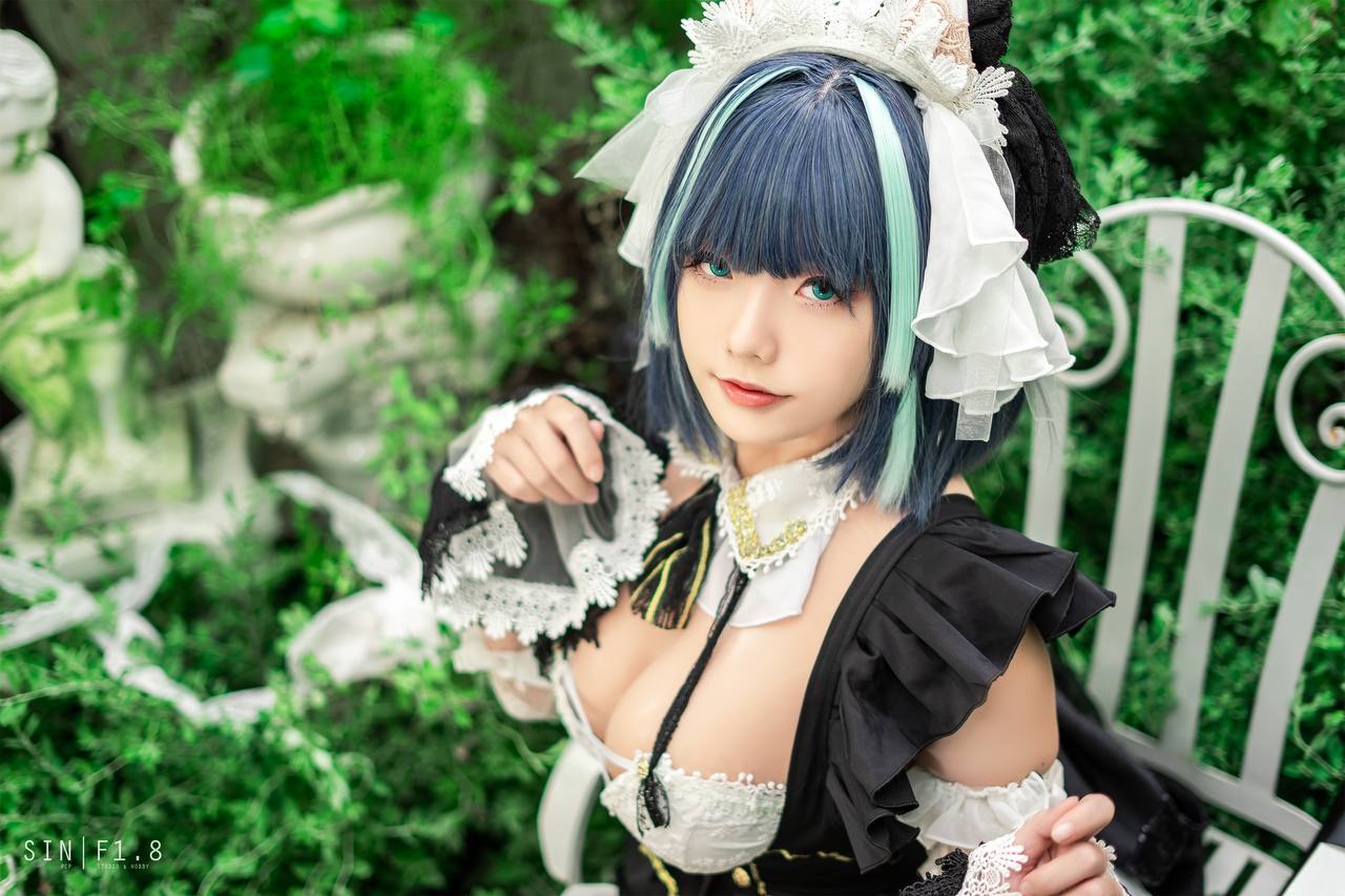 #Messie Huang Cheshire Azur Lane [20P 75Mb] 标签🏷️#Cosplay #白丝 #爆乳 - 写真摄影作品第13张照片，photo 29882