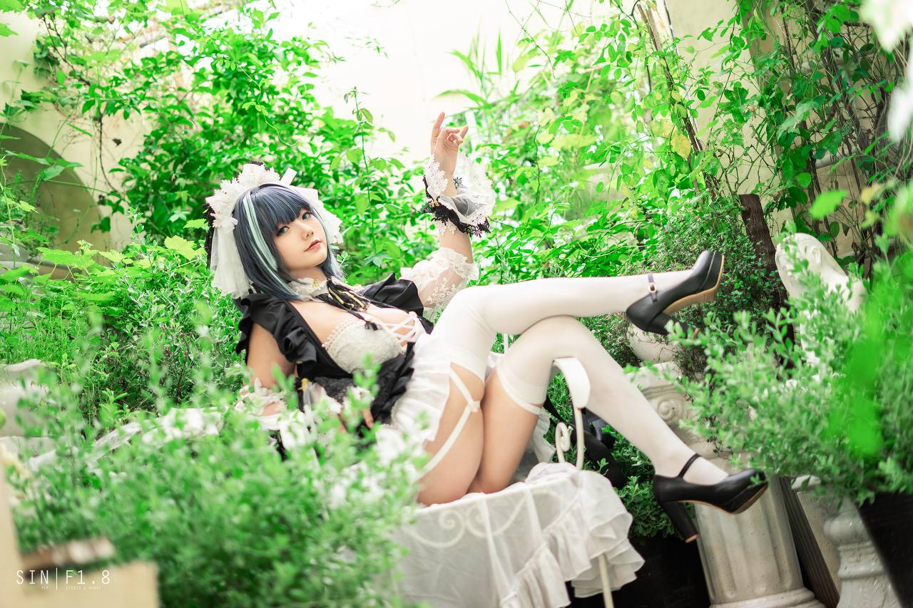 #Messie Huang Cheshire Azur Lane [20P 75Mb] 标签🏷️#Cosplay #白丝 #爆乳 - 写真摄影作品第8张照片，photo 29883