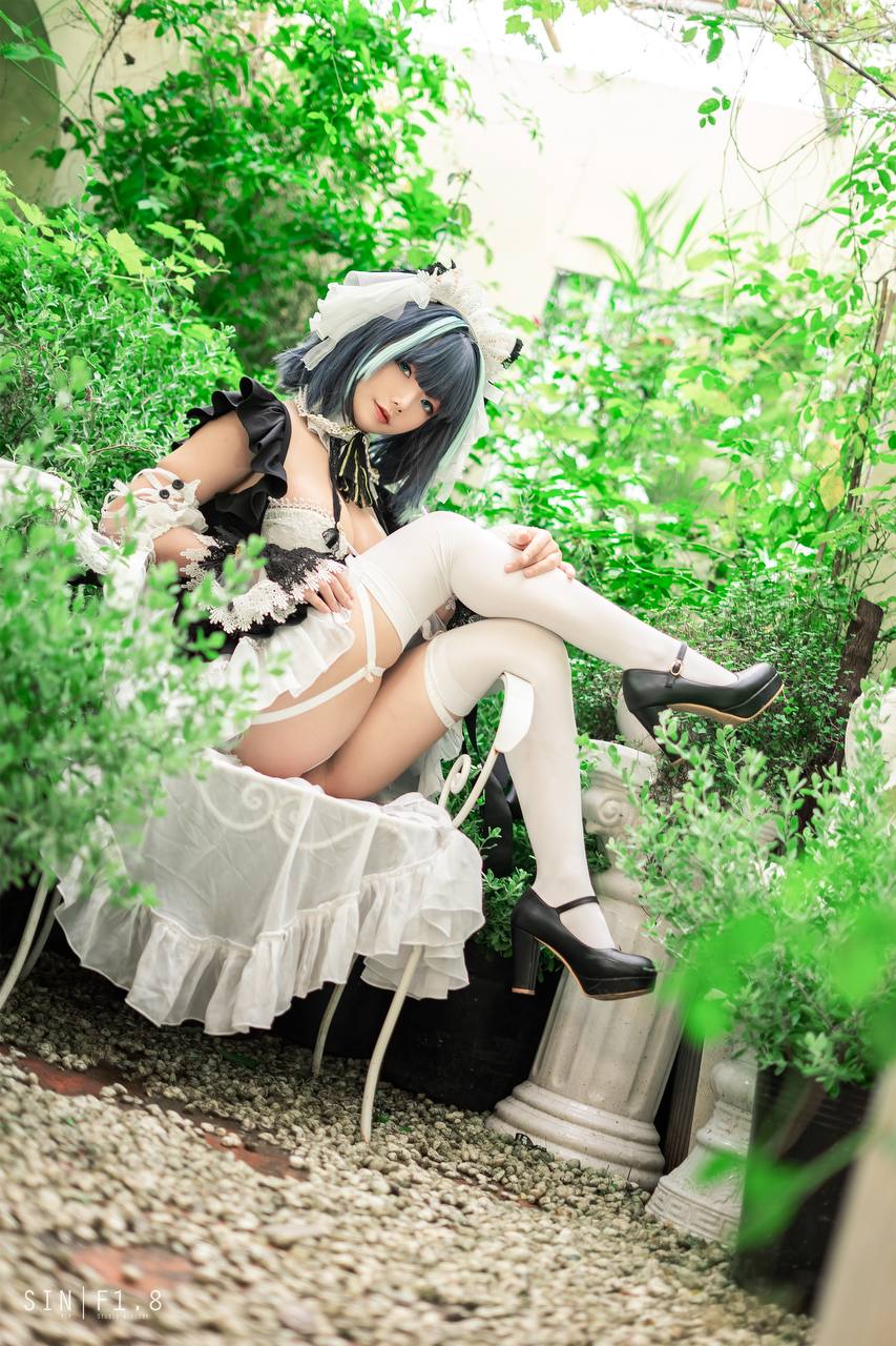 #Messie Huang Cheshire Azur Lane [20P 75Mb] 标签🏷️#Cosplay #白丝 #爆乳 - 写真摄影作品第10张照片，photo 29884