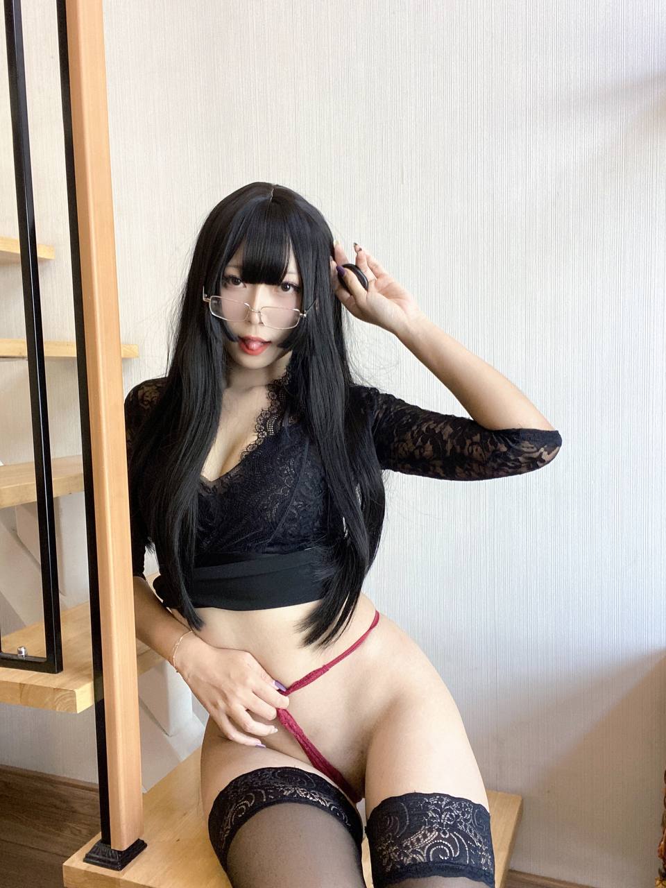 #Money冷冷 冷冷 – 黑蕾丝 [48P,2V 1.83Gb] 标签🏷️#黑丝 #足控 #馒头穴 - 写真摄影作品第40张照片，photo 30200