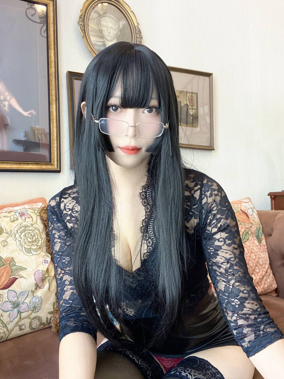 #Money冷冷 冷冷 – 黑蕾丝 [48P,2V 1.83Gb] 标签🏷️#黑丝 #足控 #馒头穴 - 写真摄影作品第12张照片，photo 30239