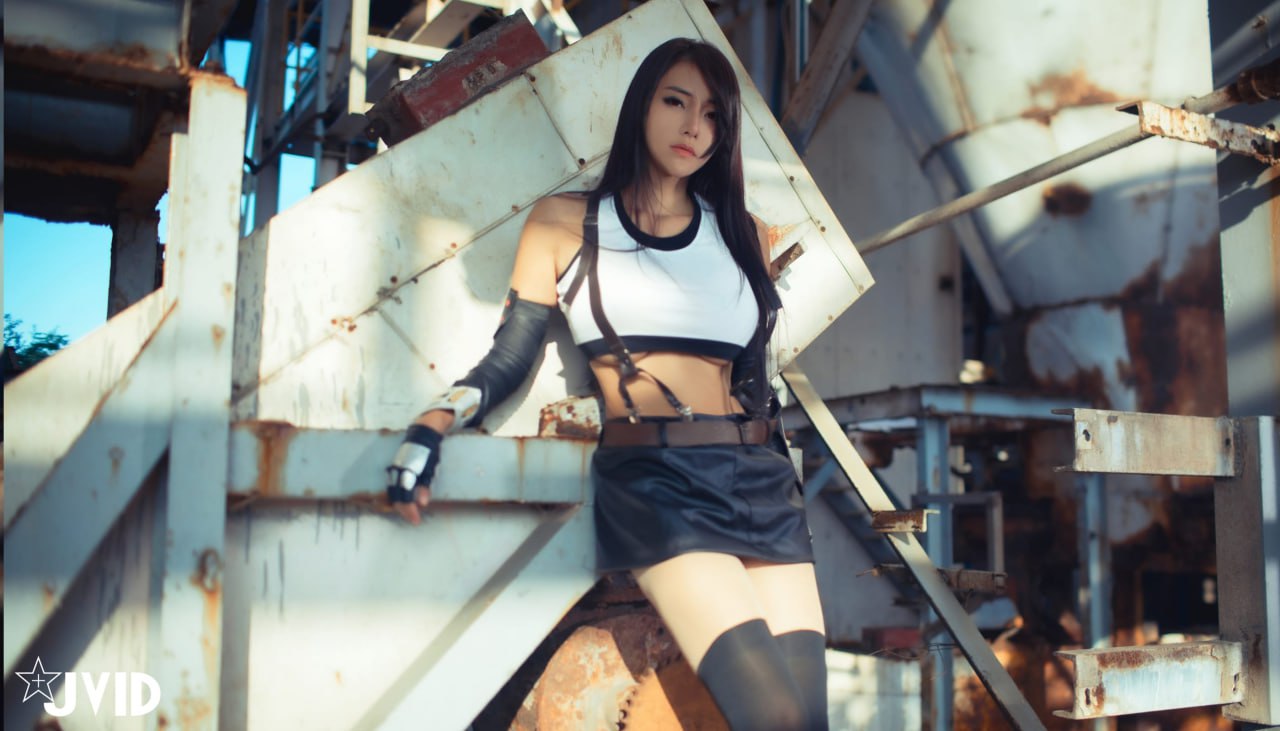 #Jvid   乐乐   2020.12.23 【上空極薄碼】Lele Fantasy Vii 樂樂神還原 Tifa 蒂法現正 - 写真摄影作品第7张照片，photo 9808