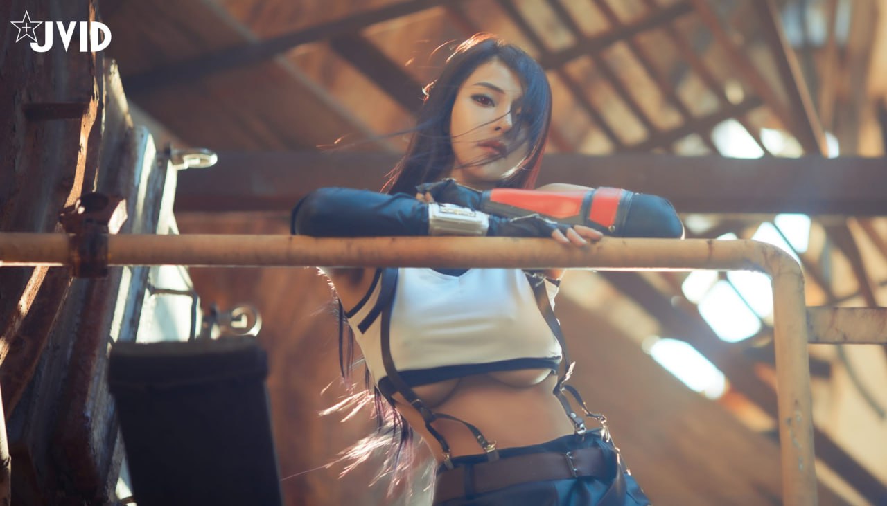 #Jvid   乐乐   2020.12.23 【上空極薄碼】Lele Fantasy Vii 樂樂神還原 Tifa 蒂法現正 - 写真摄影作品第6张照片，photo 9812