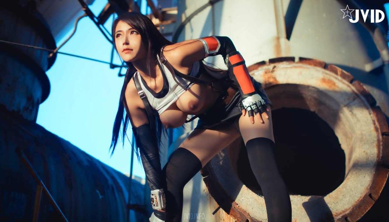 #Jvid   乐乐   2020.12.23 【上空極薄碼】Lele Fantasy Vii 樂樂神還原 Tifa 蒂法現正 - 写真摄影作品第3张照片，photo 9814
