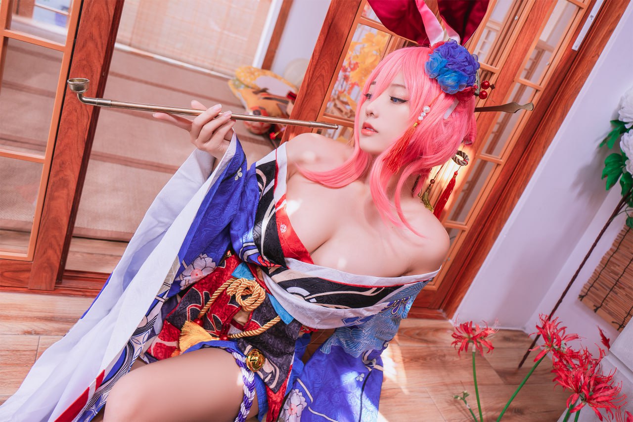 #Messie Huang   原神 八重神子 标签🏷 #巨乳 #美腿 #写真 - 写真摄影作品第37张照片，photo 47154