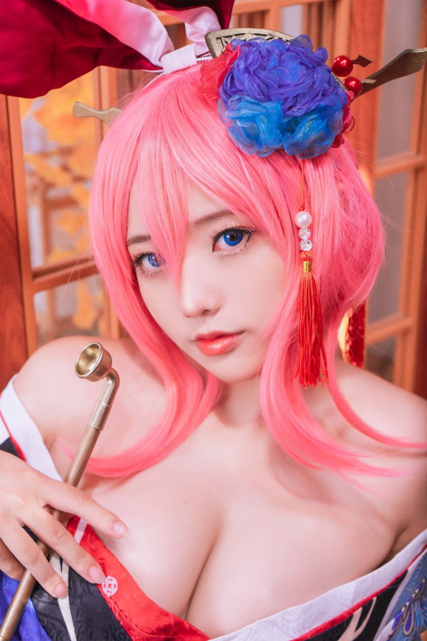 #Messie Huang   原神 八重神子 标签🏷 #巨乳 #美腿 #写真 - 写真摄影作品第36张照片，photo 47157