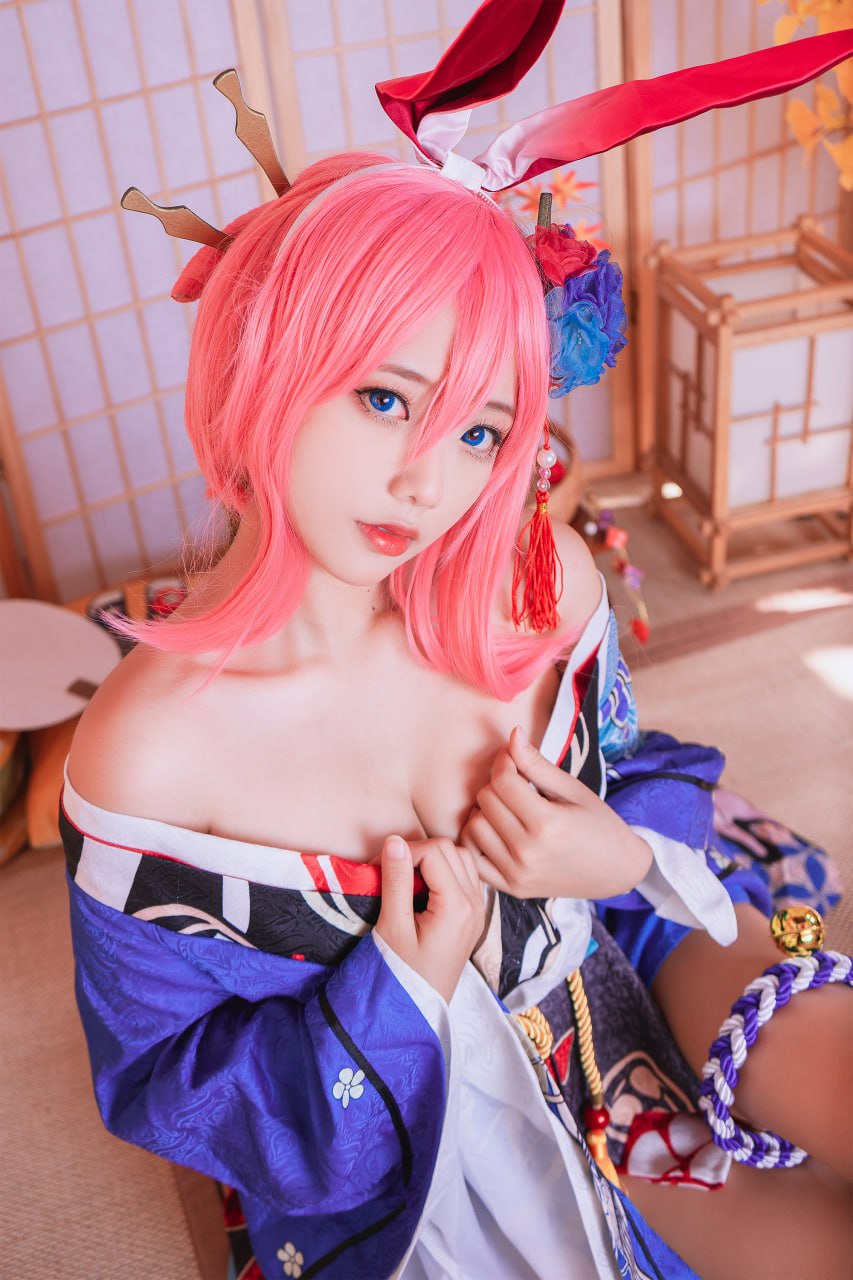 #Messie Huang   原神 八重神子 标签🏷 #巨乳 #美腿 #写真 - 写真摄影作品第29张照片，photo 47163