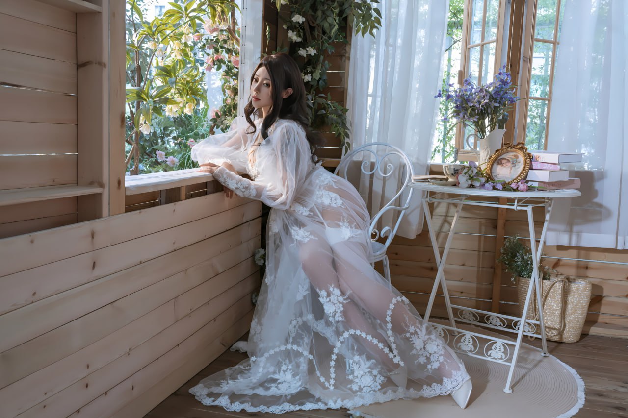 #奈汐酱Nice   下午茶 标签🏷 #御姐 #白丝 #写真 - 写真摄影作品第68张照片，photo 47198