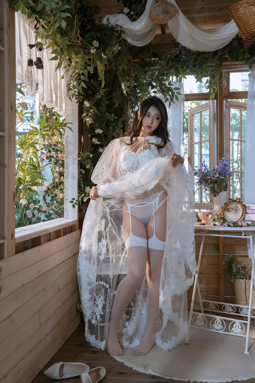 #奈汐酱Nice   下午茶 标签🏷 #御姐 #白丝 #写真 - 写真摄影作品第43张照片，photo 47222