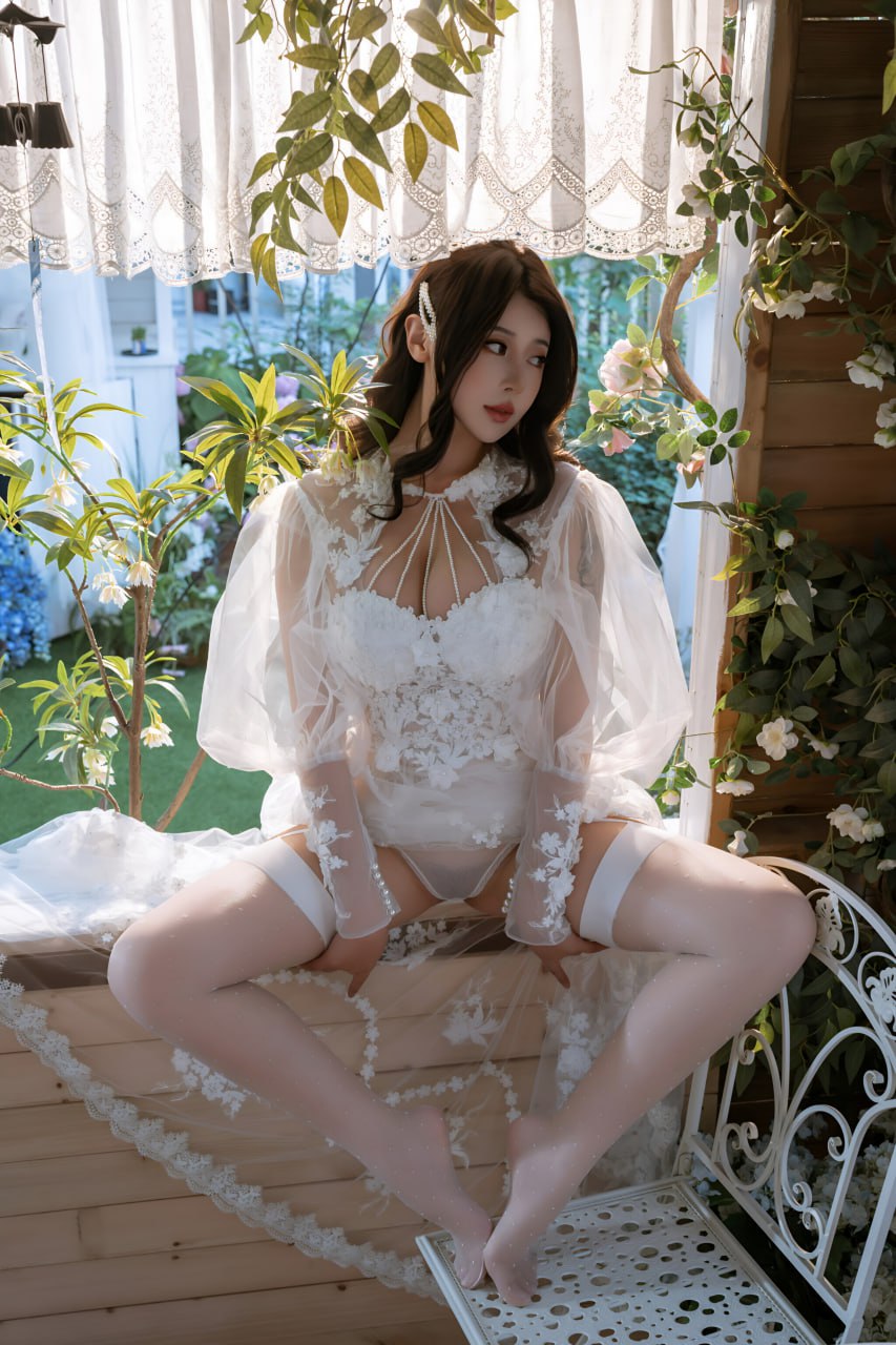 #奈汐酱Nice   下午茶 标签🏷 #御姐 #白丝 #写真 - 写真摄影作品第39张照片，photo 47227