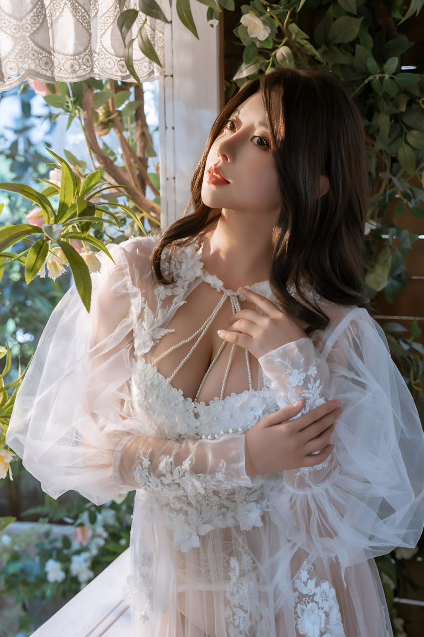 #奈汐酱Nice   下午茶 标签🏷 #御姐 #白丝 #写真 - 写真摄影作品第32张照片，photo 47232