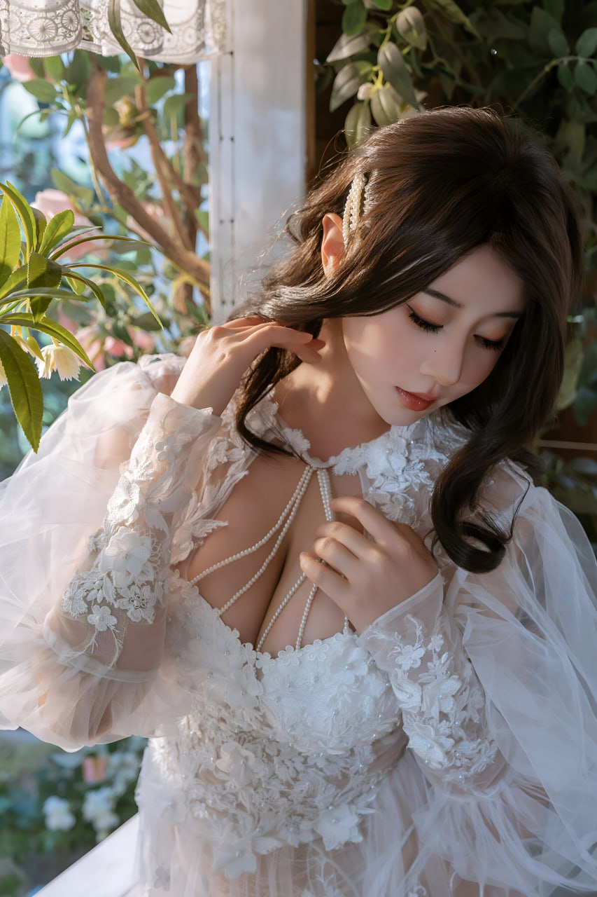 #奈汐酱Nice   下午茶 标签🏷 #御姐 #白丝 #写真 - 写真摄影作品第35张照片，photo 47233