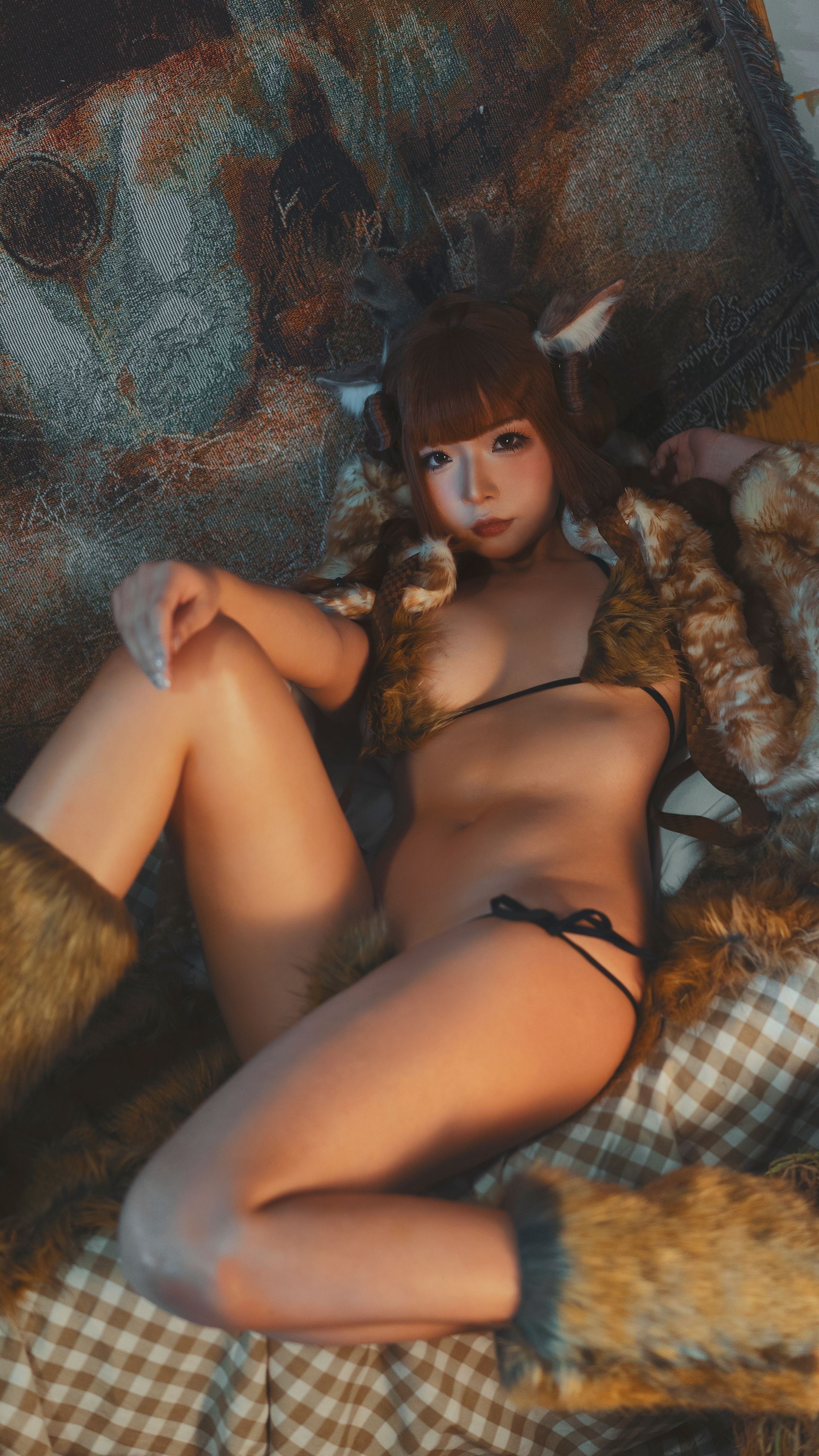 Yuuhui玉汇   圣诞麋鹿兽耳 [110P1V] - 写真摄影作品第21张照片，92c99f2674d8ab02224ec