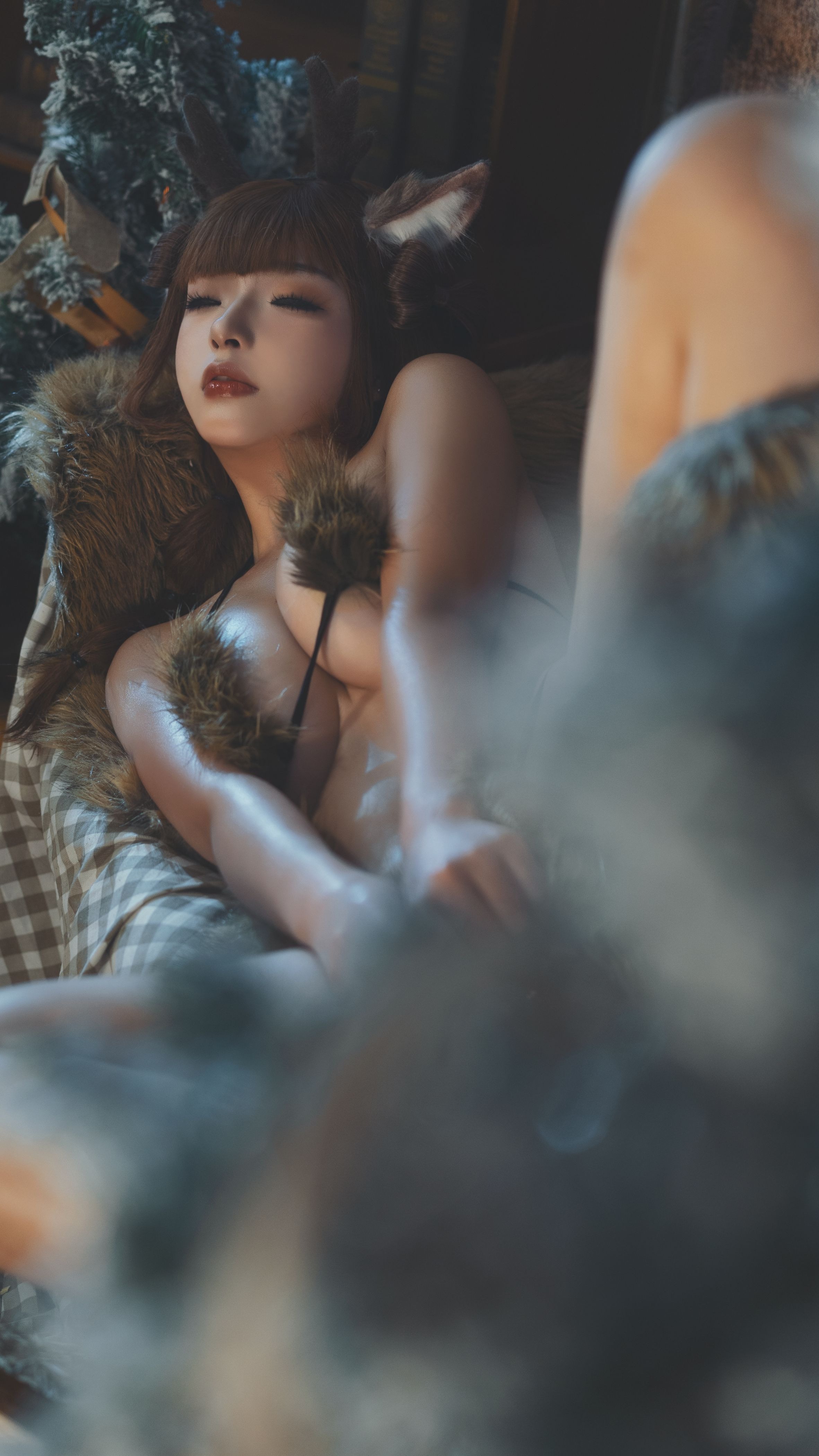 Yuuhui玉汇   圣诞麋鹿兽耳 [110P1V] - 写真摄影作品第7张照片，f1444f834fe838754f7f9