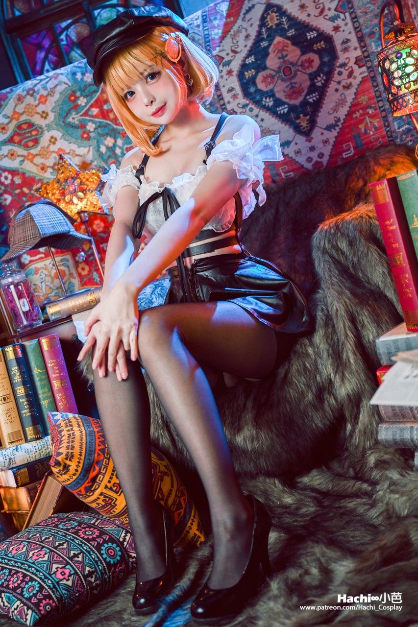#Hachi小芭   Hololive 阿米莉亚·华生 标签🏷 #黑丝 #巨乳 #Cosplay - 写真摄影作品第27张照片，photo 47638