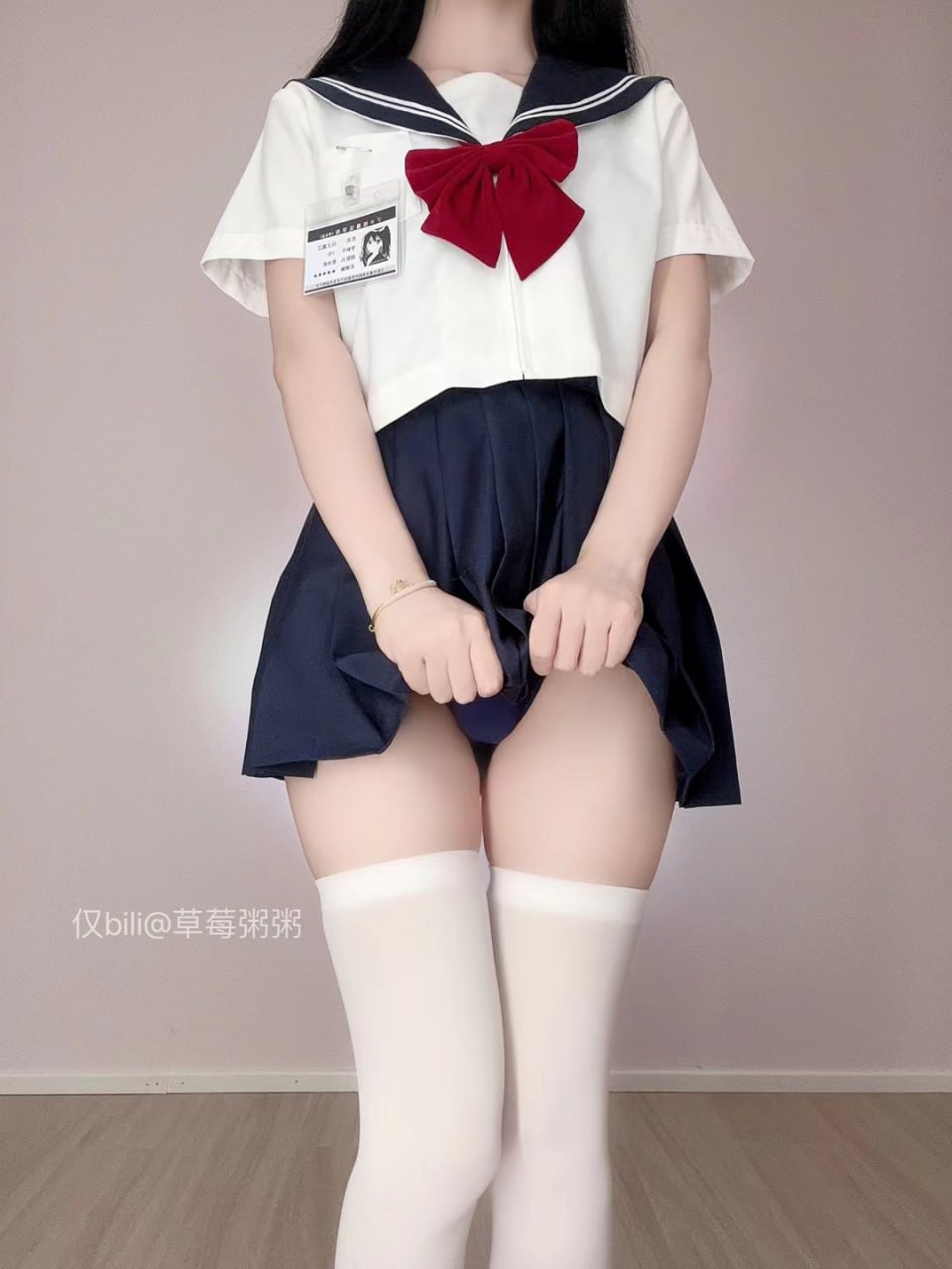 #十万口草莓粥粥 B站No.055期 白丝水手少女【18P】 - 写真摄影作品第12张照片，photo 139181